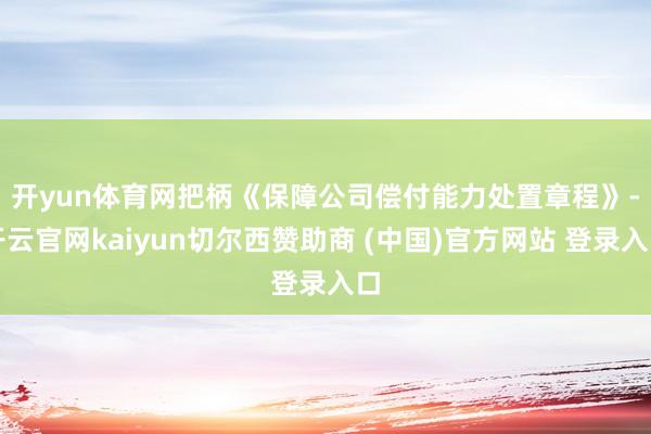 开yun体育网　　把柄《保障公司偿付能力处置章程》-开云官网kaiyun切尔西赞助商 (中国)官方网站 登录入口