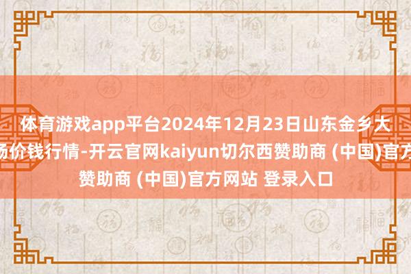 体育游戏app平台2024年12月23日山东金乡大蒜专科批发商场价钱行情-开云官网kaiyun切尔西赞助商 (中国)官方网站 登录入口