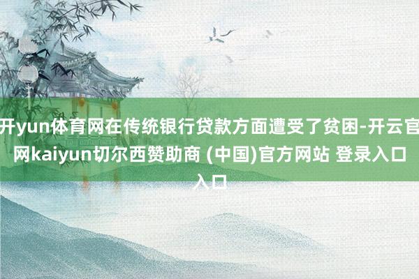开yun体育网在传统银行贷款方面遭受了贫困-开云官网kaiyun切尔西赞助商 (中国)官方网站 登录入口