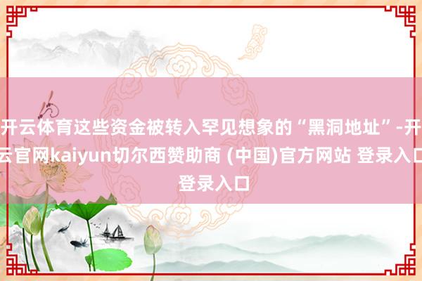 开云体育这些资金被转入罕见想象的“黑洞地址”-开云官网kaiyun切尔西赞助商 (中国)官方网站 登录入口
