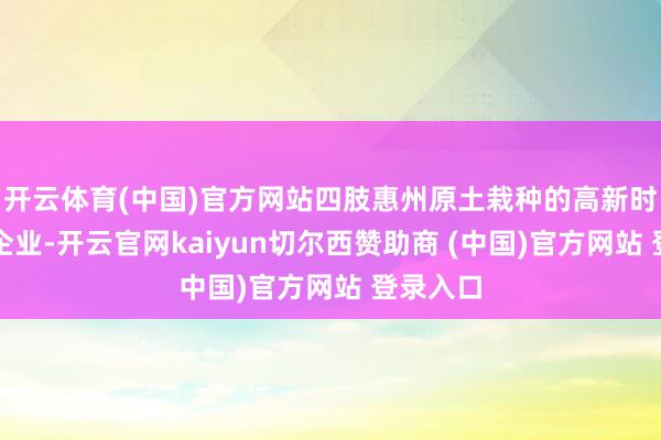 开云体育(中国)官方网站四肢惠州原土栽种的高新时刻标杆企业-开云官网kaiyun切尔西赞助商 (中国)官方网站 登录入口
